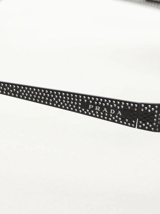 PRADA Sunglasses metal Black SPR511 Auth main image 14